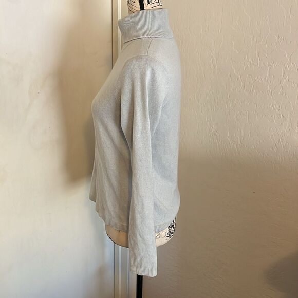 Lauren Ralph Lauren Cashmere Blue Turtleneck Sweater Casual Contemporary - Picture 2 of 8